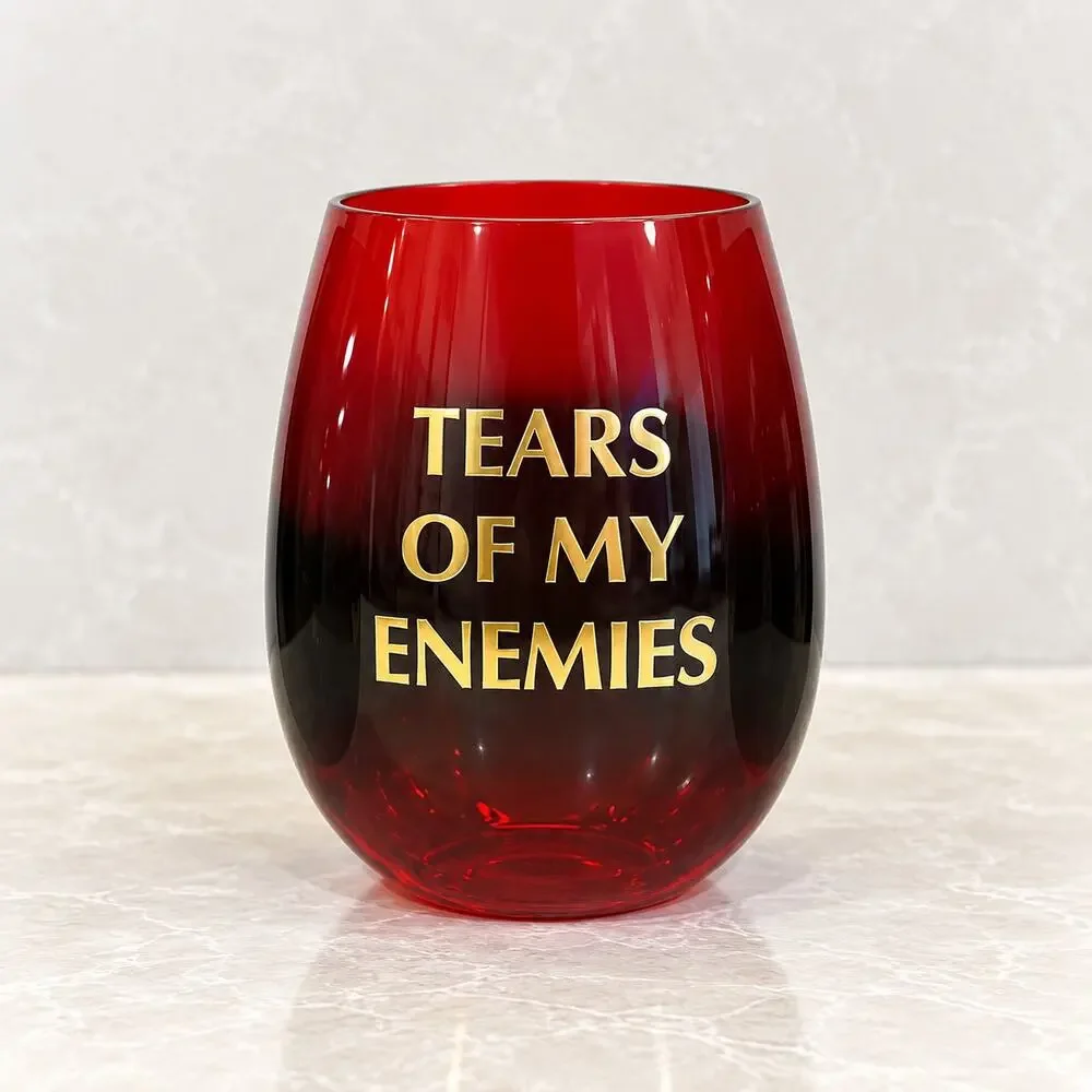 Halloween Ombre Stemless Drinkware Glasses Set of 4 Blood Tear
